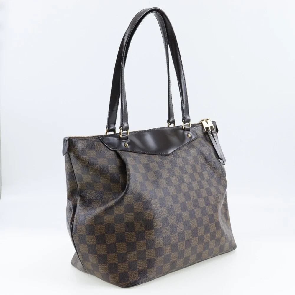 LOUIS VUITTON Authentic Brown Damier Canvas Shoulder Bag